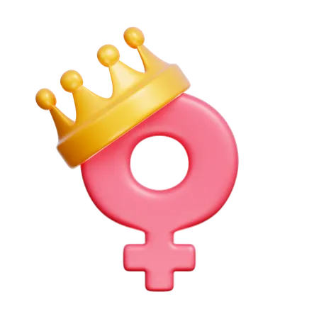 Símbolo de la reina mujer  3D Icon