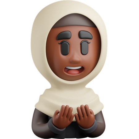 Mujer orar  3D Icon
