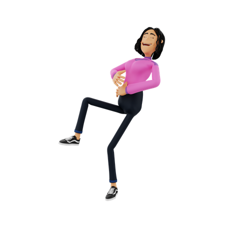 Mujer riendo  3D Icon