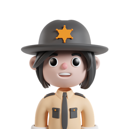 Mujer sheriff  3D Icon