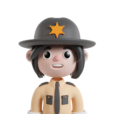 Mujer sheriff  3D Icon