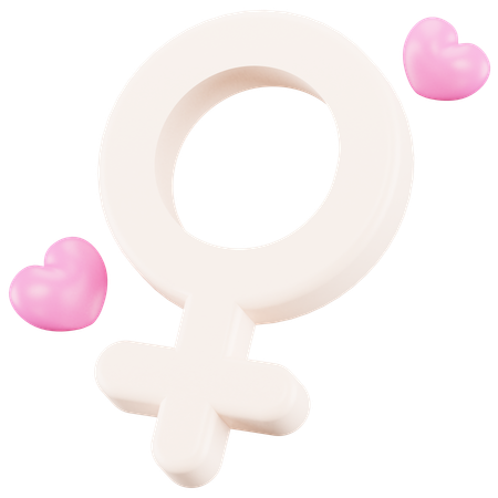 Símbolo de mujer  3D Icon