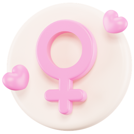 Símbolo de mujer  3D Icon