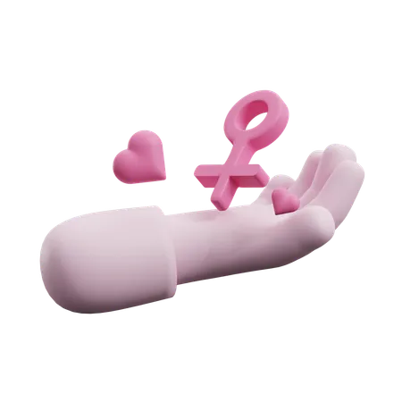 Símbolo de mujer  3D Icon