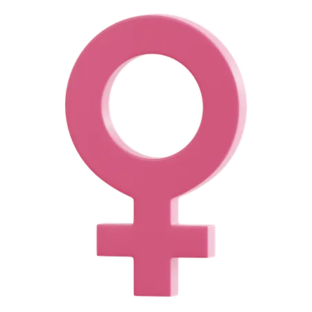 Símbolo de mujer  3D Icon