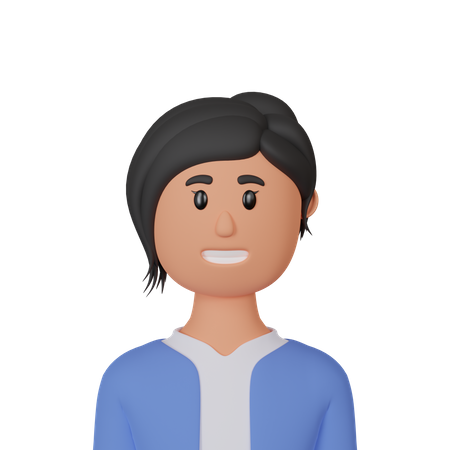 Mujer sonriente  3D Icon