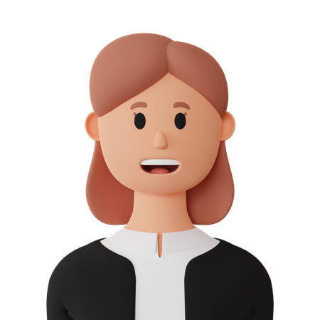 Mujer sonriente  3D Illustration