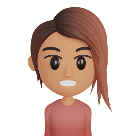 Mujer sonriente  3D Illustration