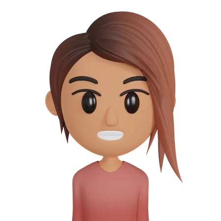 Mujer sonriente  3D Illustration