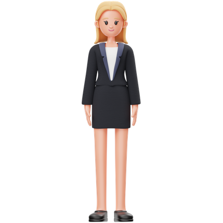 Mujer sonriente  3D Illustration