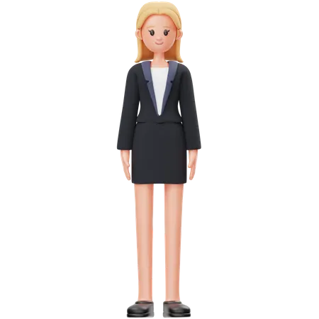 Mujer sonriente  3D Illustration