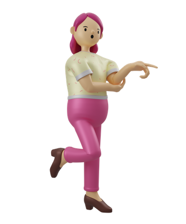 Mujer sorprendida  3D Illustration