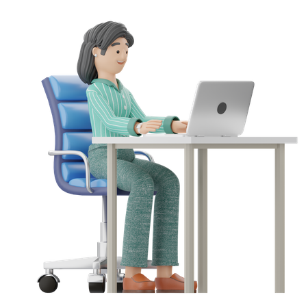 Mujer trabajadora  3D Illustration