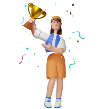 Mujeres celebrando la victoria  3D Icon