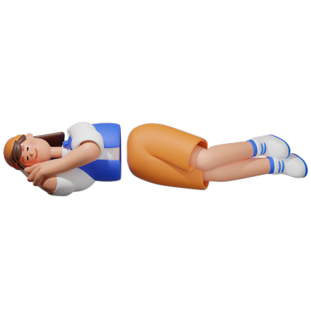 Mujeres durmiendo relajadas  3D Illustration