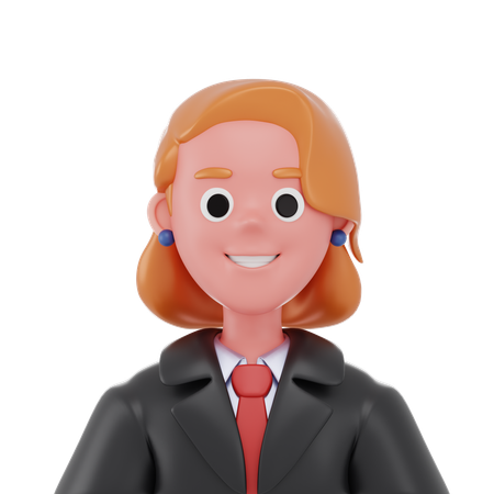 Mujer de negocios  3D Icon