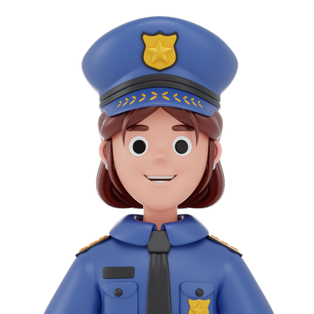 Mujer policia  3D Icon