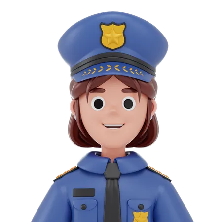 Mujer policia  3D Icon