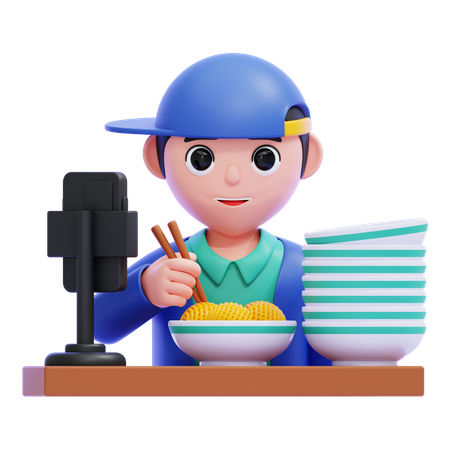 Mukbang  3D Icon