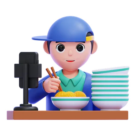 Mukbang  3D Icon