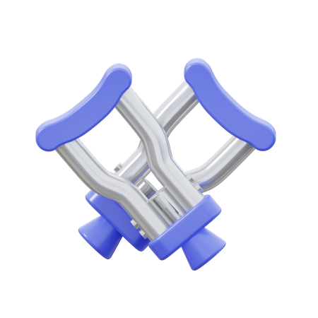 Muletas de axila  3D Icon