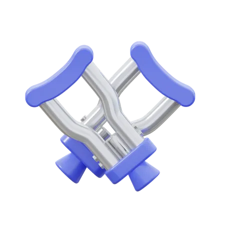 Muletas de axila  3D Icon