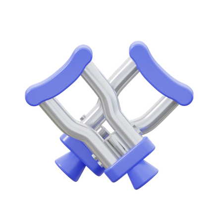 Muletas axilares  3D Icon