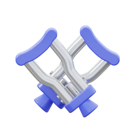 Muletas axilares  3D Icon