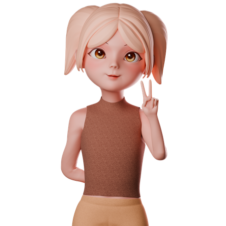 Mulher acenando com a mão  3D Icon