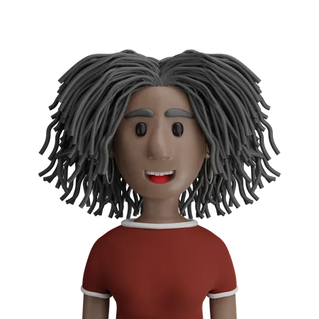 Mulher afro  3D Icon