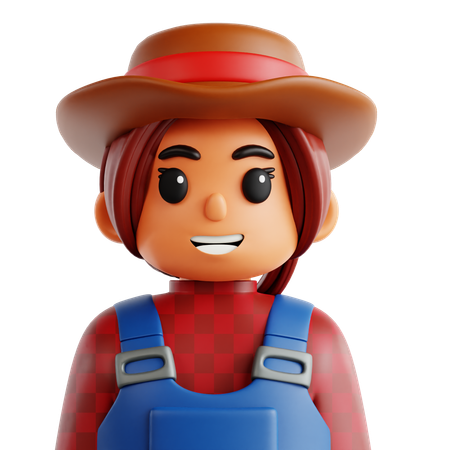 Mulher agricultora  3D Icon