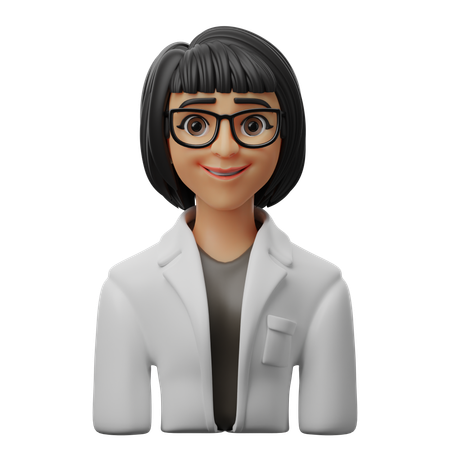 Cientista Feminina  3D Icon