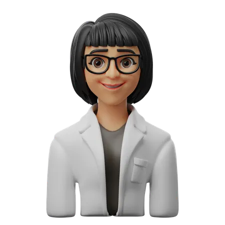 Cientista Feminina  3D Icon