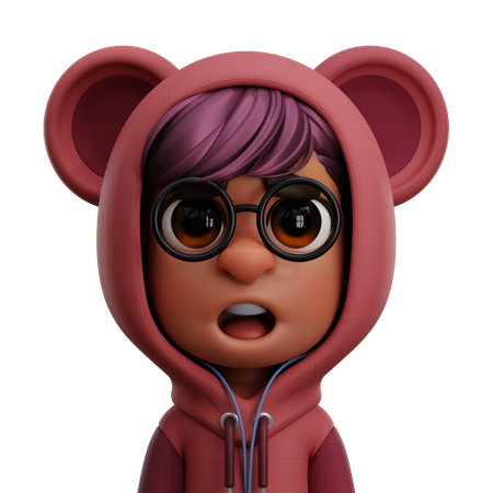 MULHER COM CAPUZ DE COELHO  3D Icon