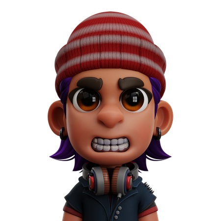 MULHER COM CASACO COM PONTA  3D Icon