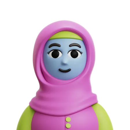 Mulher com Hijab  3D Icon