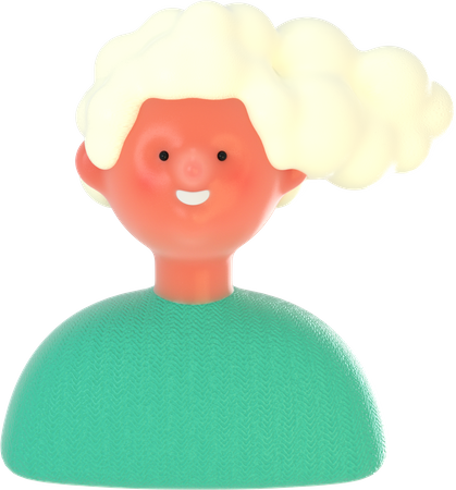 Mulher com penteado diferente  3D Illustration