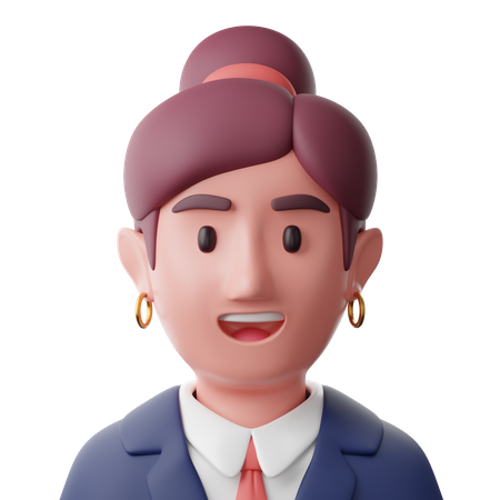 Mulher de negócios  3D Icon