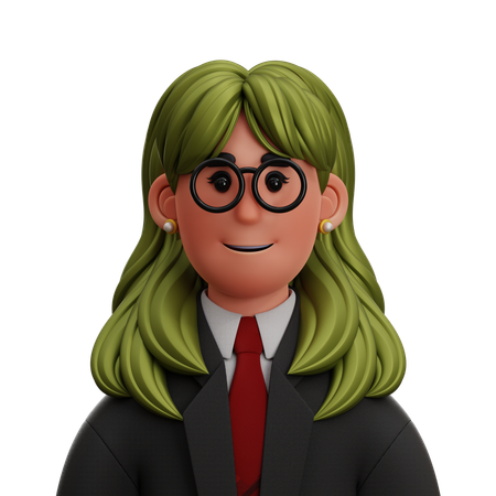 Mulher de negócios  3D Icon