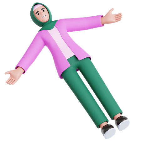 Mulher deitada por aí  3D Illustration