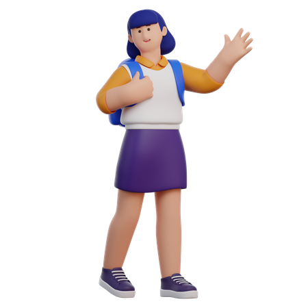 Mulher dizendo olá  3D Icon