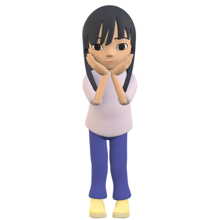 Mulher em confusão  3D Icon