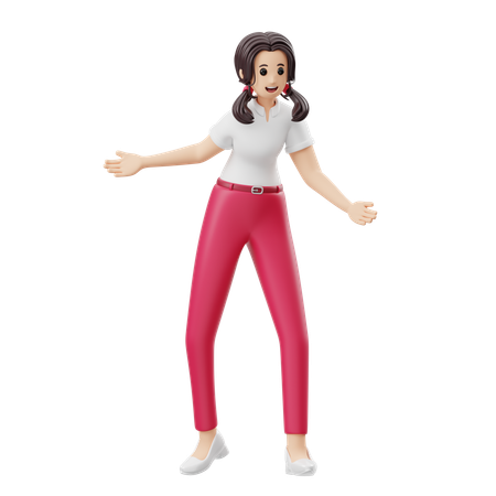Mulher está dançando  3D Icon