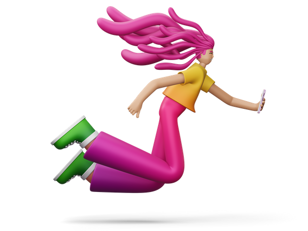 Mulher fazendo compras online enquanto está sentada no sofá  3D Icon