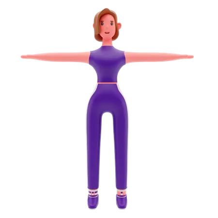 Mulher fitness  3D Illustration