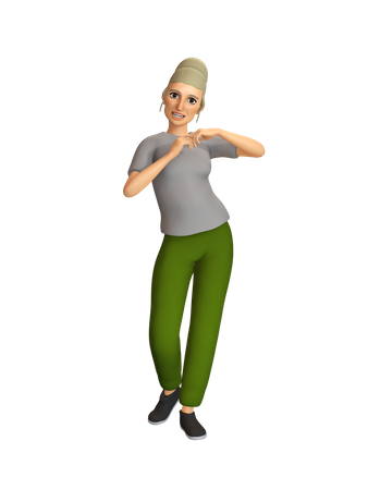 Mulher idosa  3D Icon
