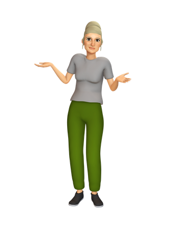 Mulher idosa  3D Icon