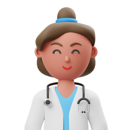 Mulher Médica  3D Illustration