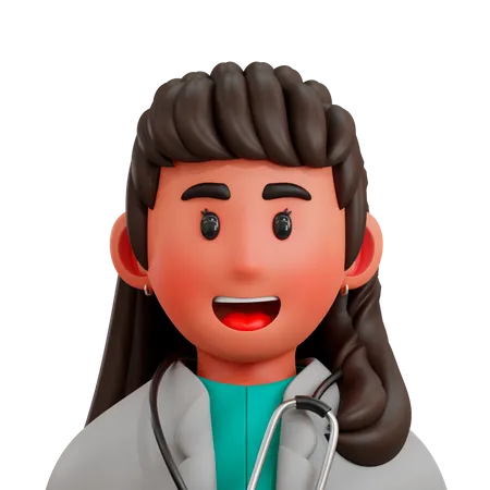 Mulher Médica  3D Illustration