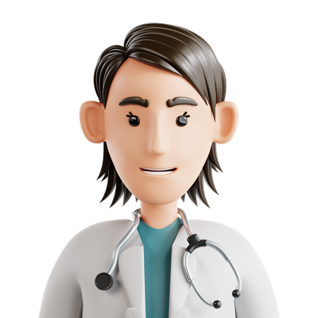 Avatar de médica mulher  3D Icon